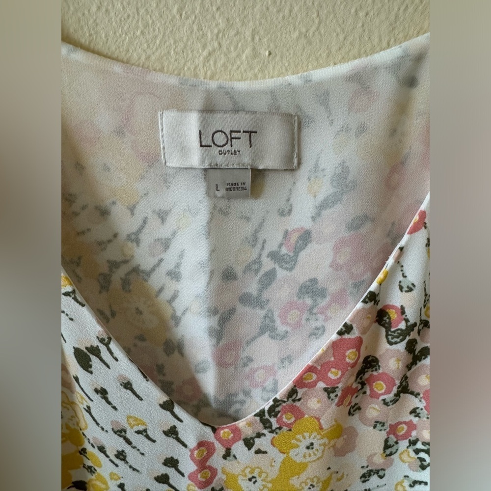 Ann Taylor Loft Floral Spaghetti Strap Top - Picture 6 of 6
